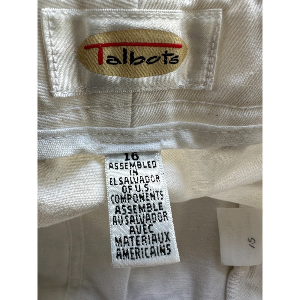 Talbots cotton denim Bermuda shorts White Women's Size: 16 - Picture 7 of 10